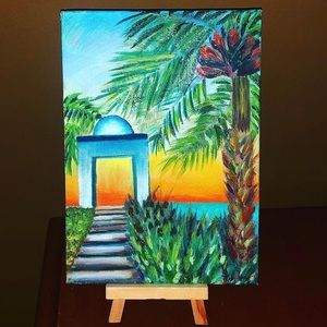 4x6 mini painting on flat canvas